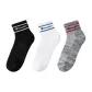 Black White Gray-Crew Socks (3 Pack)