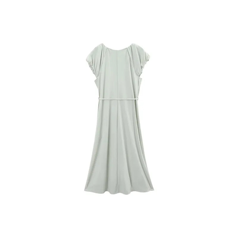 A Paradise For Awakening Short Sleeved Dress Women's Green-1