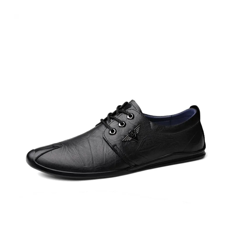 LAORENTOU Dress Shoes Men Low Top Light Brown/Dark Brown-0