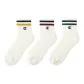 White Patchwork-Crew Socks