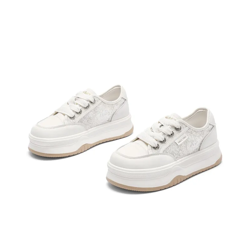 ST&SAT Lightweight And Breathable Mid Top Skateboard Shoes Women's-8