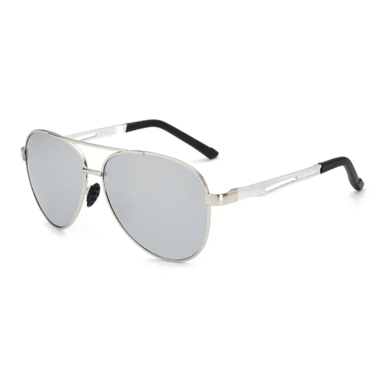 Thunder Pailong Alloy Aviator Sunglasses Unisex Black/Gray/Gold-5