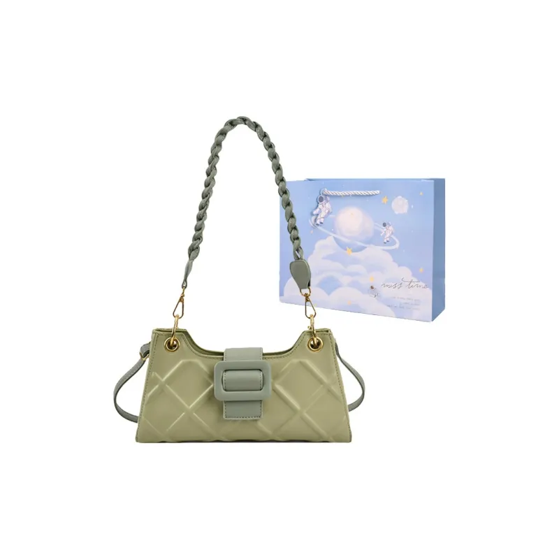 Duoluplo Doron Paul Pu Shoulder Bag Baguette Bag Shoulder Bag Regular Women's White/Khaki/Green/Black/Brown-7