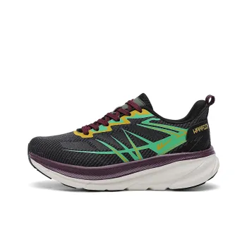 Warrior Breathable Lightweight Rebound Low Top Soft Cushion Midsole Casual Running Shoes Men's Black