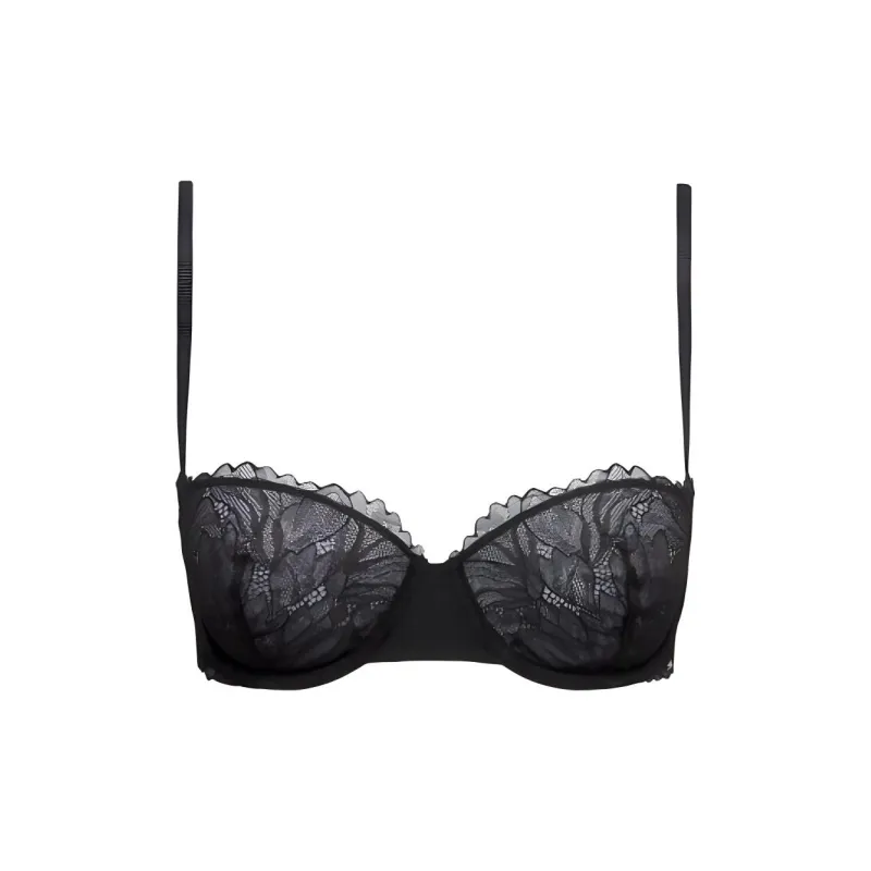 CK/Calvin Klein UNLINED BALCONETTE Bra Europe Version Women's Black-0