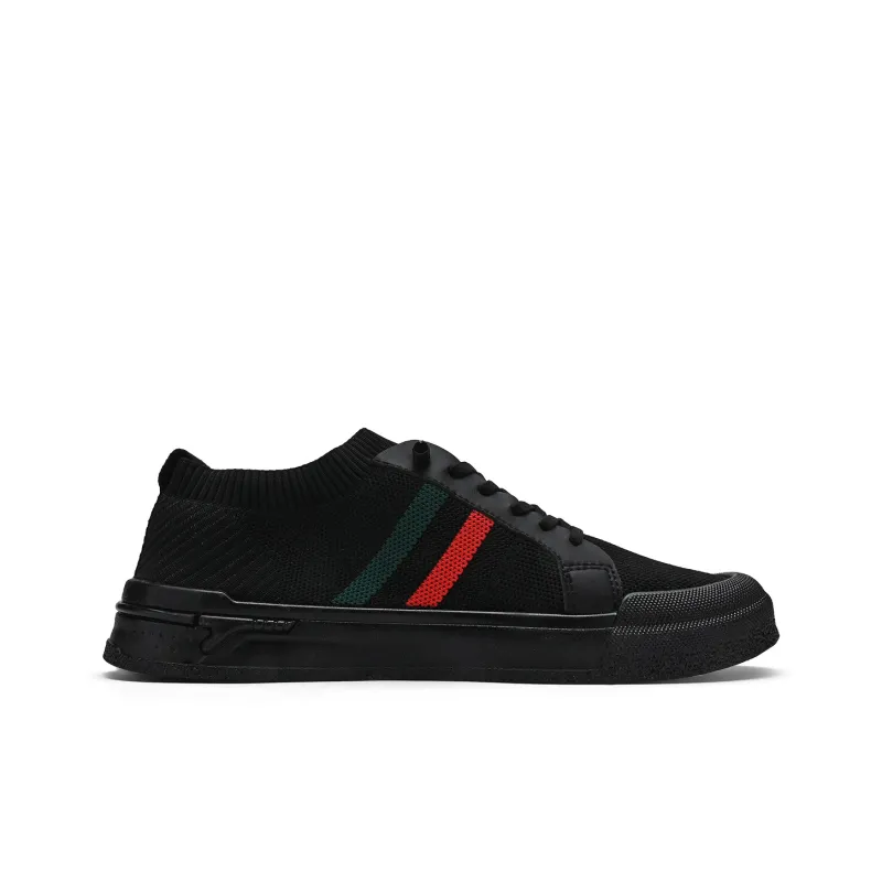 Binary Slip Resistant Cushioning Abrasion Resistant Lightweight Breathable Low Top Skateboard Shoes Men's Black-2