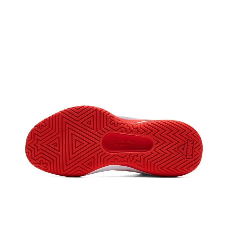 PEAK Cushioning Abrasion Resistant Breathable Slip Resistant Low Top Training Shoes Women's Large White Pick Red-5