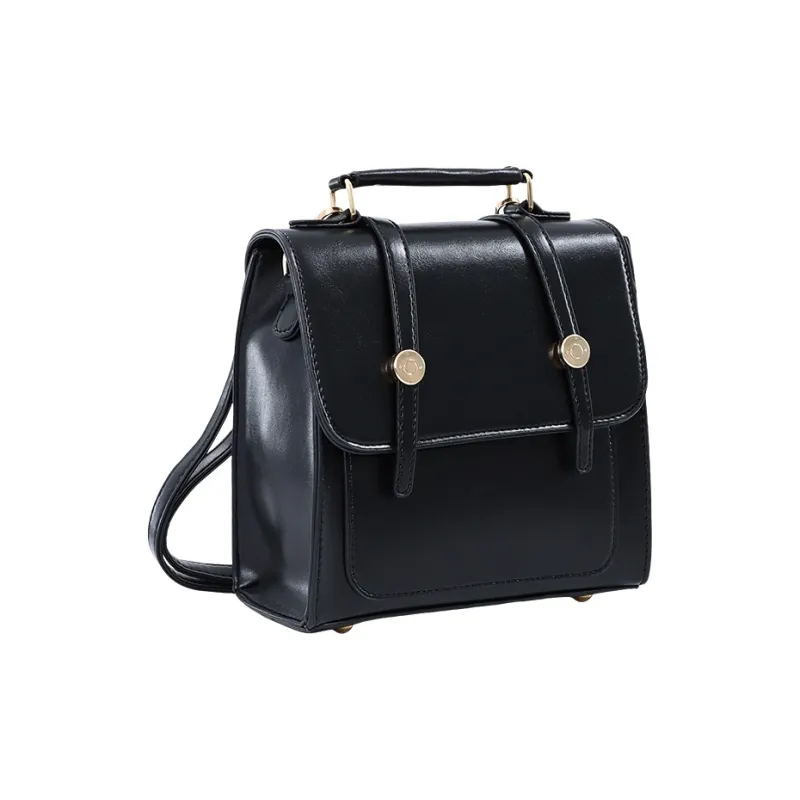 NATTY PU Backpack Small Size Women's Coffee/Black/Silver-2