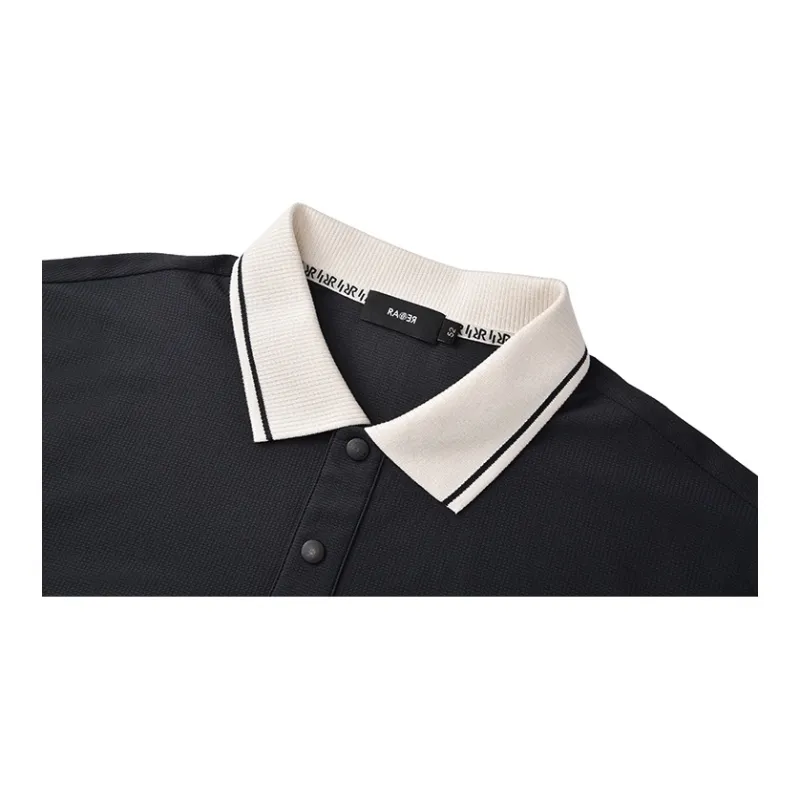 RARE Polo Shirt Short-Sleeved T-Shirts Men's Black-3