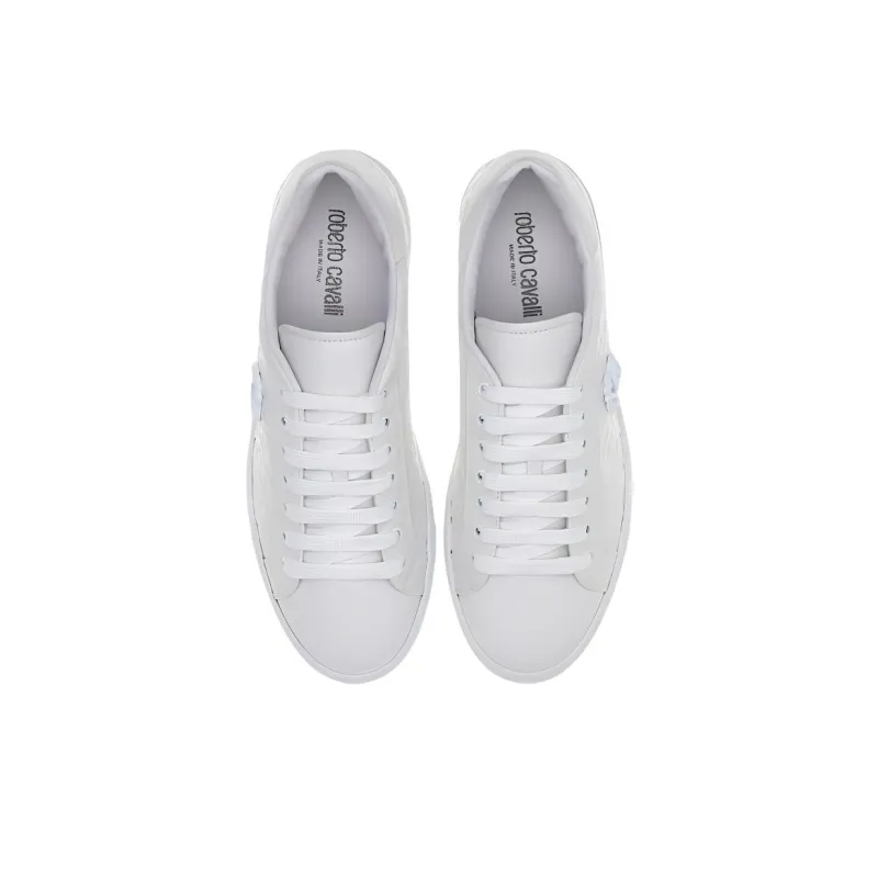 Roberto Cavalli Low-Top Skateboard Shoes Men's White-4