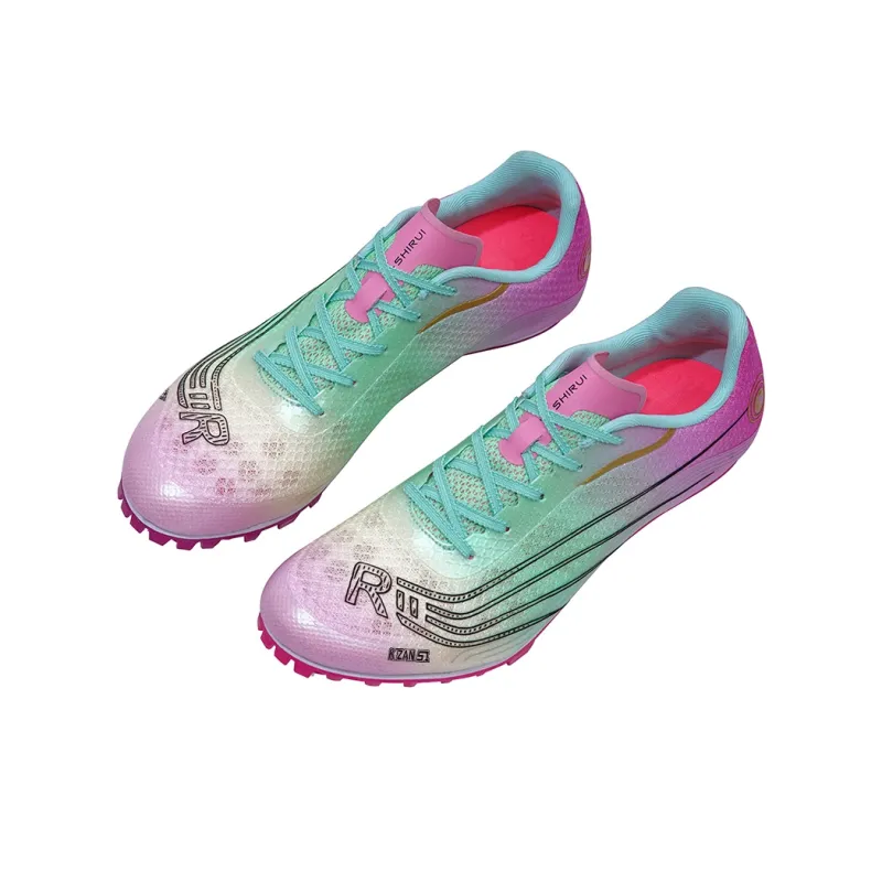 KZANSI Slip-Resistant Breathable Impact-Resistant Low-Top Steel Stud Sprint Running Shoes Unisex-4