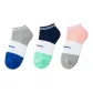 Gray Blue Pink Patchwork Ankle Socks