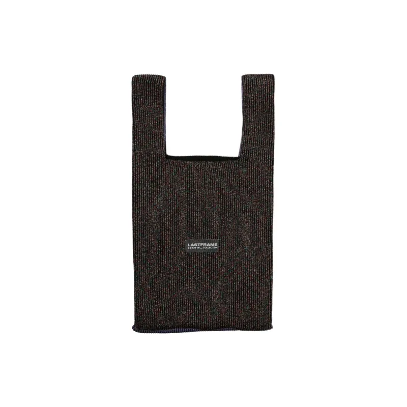 LASTFRAME Recycled Polyester Biodegradable Leather Shoulder Bag Crossbody Bag Medium Size Unisex Black-2