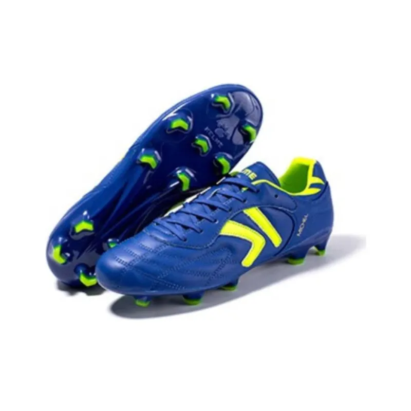 KELME FG Rubber Long Studs Anti Slip Wear Resistant Soccer Shoes Men's Blue-3
