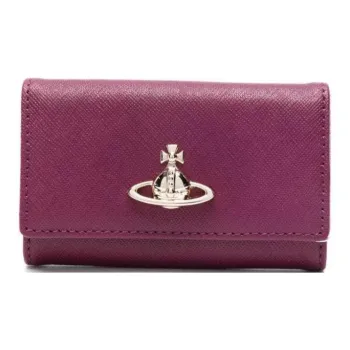 Vivienne Westwood Leather Key Pouches Unisex Purple