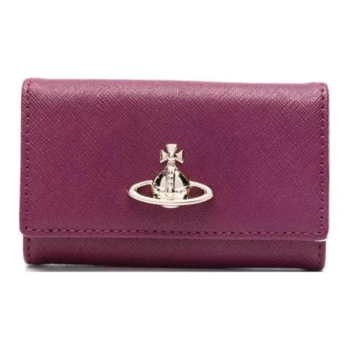 Vivienne Westwood Leather Key Pouches Unisex Purple