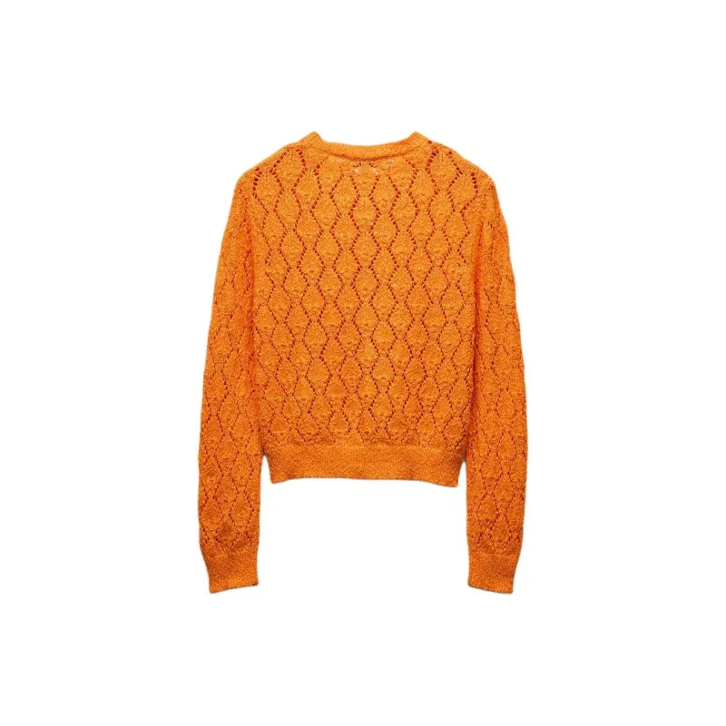 ZARA Knitwear Women's Stripe/orange-1