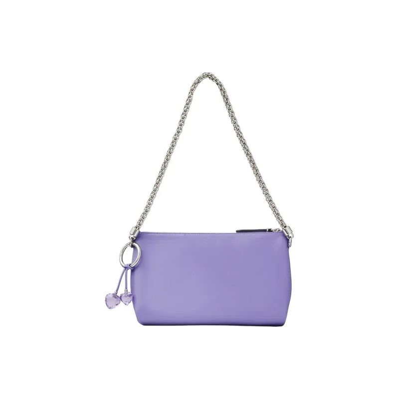 Jimmy Choo Leather Clutch One Shoulder Handbag Mini Women's Tanzanite Blue-1