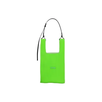 LASTFRAME Recycled Polyester Handbag Medium Size Unisex Lime Green Ecru