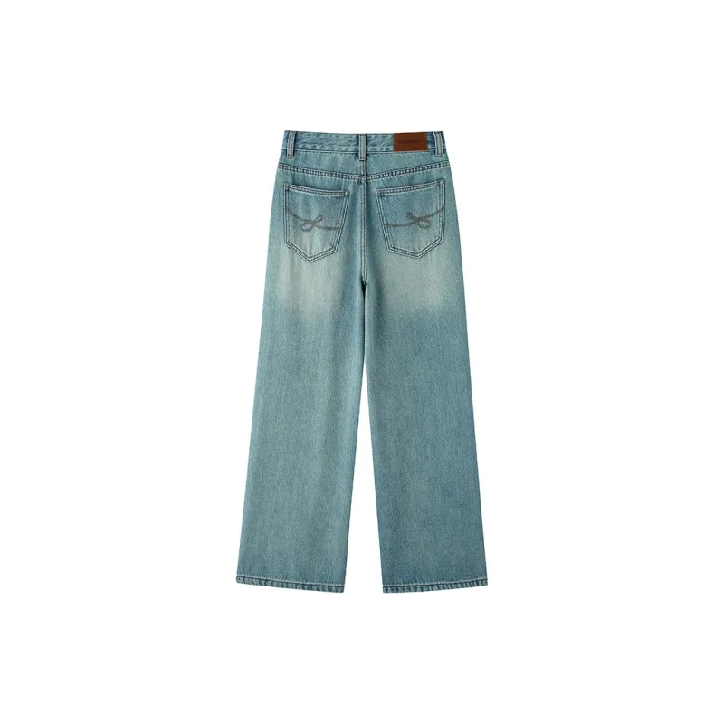 Luqingyi Jeans Women's Washed Blue-1