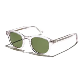 MOSCOT Acetate Irregular Shape Sunglasses Men's Transparent
