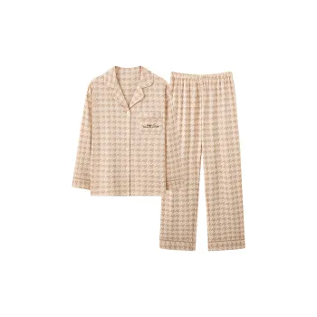 MIIOW Pajama Set Women's Khaki English