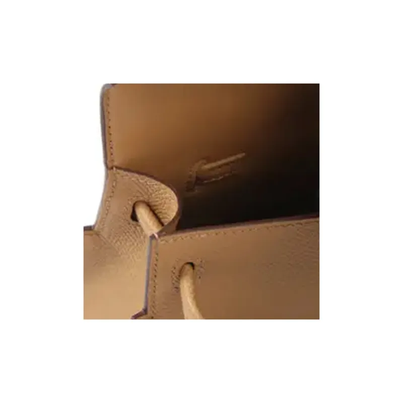 HERMES Kelly Doll Epsom Calfskin Shoulder Bag Crossbody Bag Handbag Women's Brown & Blue-14