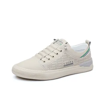 Poitulas Casual Shoes Men Low Top White/Beige