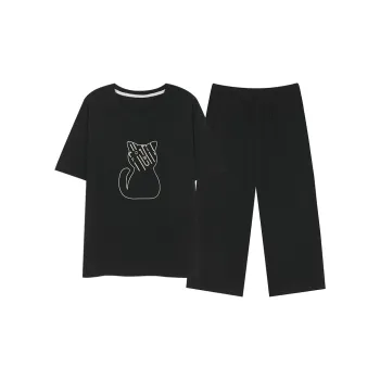 GOSO Pajama Set Women's Black Shades