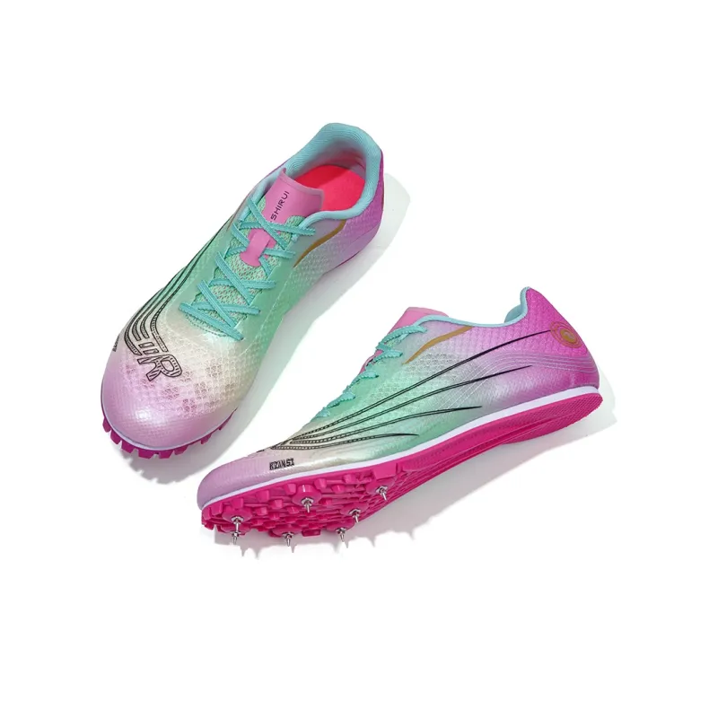 KZANSI Slip-Resistant Breathable Impact-Resistant Low-Top Steel Stud Sprint Running Shoes Unisex-5