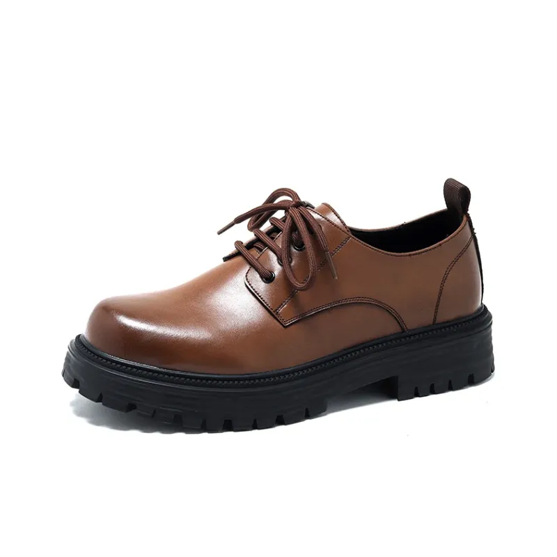 Romon Men's Casual Shoes Men Low Top Black/Brown-6