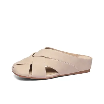 Golden Silk Rabbit Wrap toe Slippers Women's