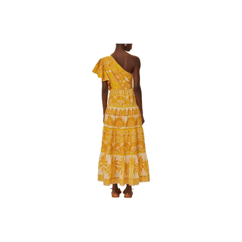 FARM RIO SS24 Short-Sleeved Dresses Women's Yellow-1