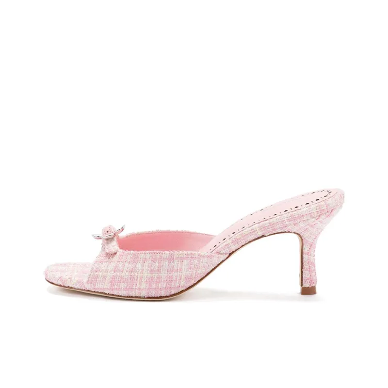 Larroude Slide Slippers 6cm Women's Pink-0