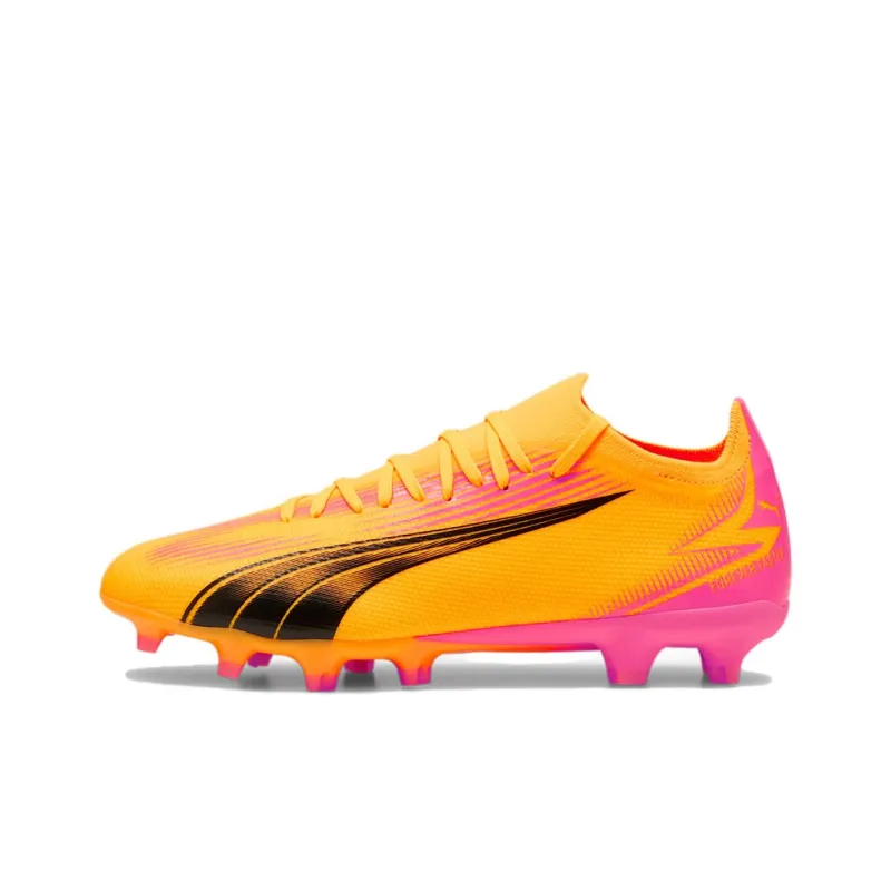 PUMA Ultra Match AG Short Rubber Studs FG Long Rubber Studs Anti Slip Wear Resistant Soccer Shoes Unisex Orange-0