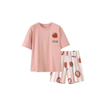 The Story Of The Flower Season Pajama Set Women's Pink