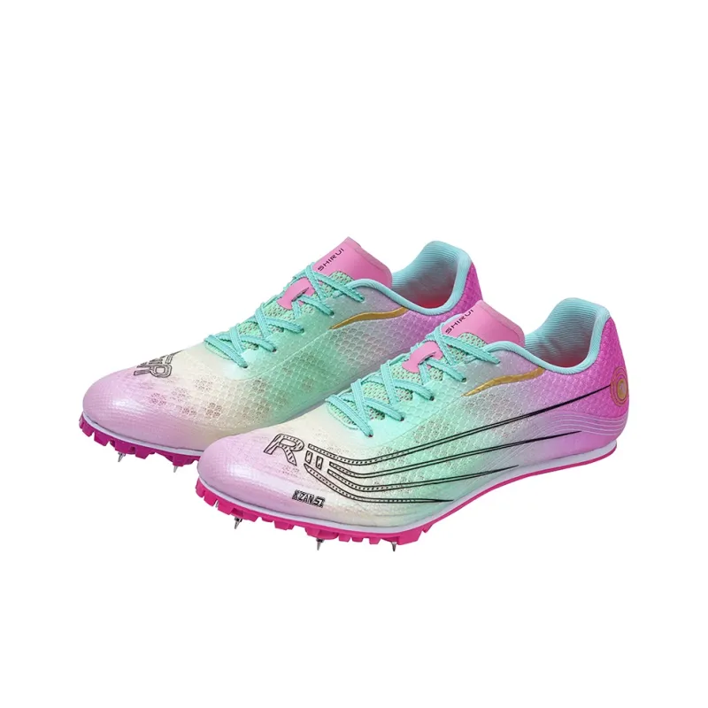 KZANSI Slip-Resistant Breathable Impact-Resistant Low-Top Steel Stud Sprint Running Shoes Unisex-2
