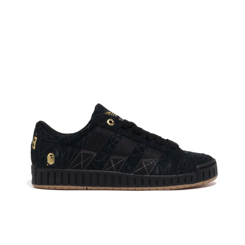 BAPE BLACK x Adidas Originals NRTN Anti Slip Wear Resistant Low Top Skateboard Shoes Women's Black-1