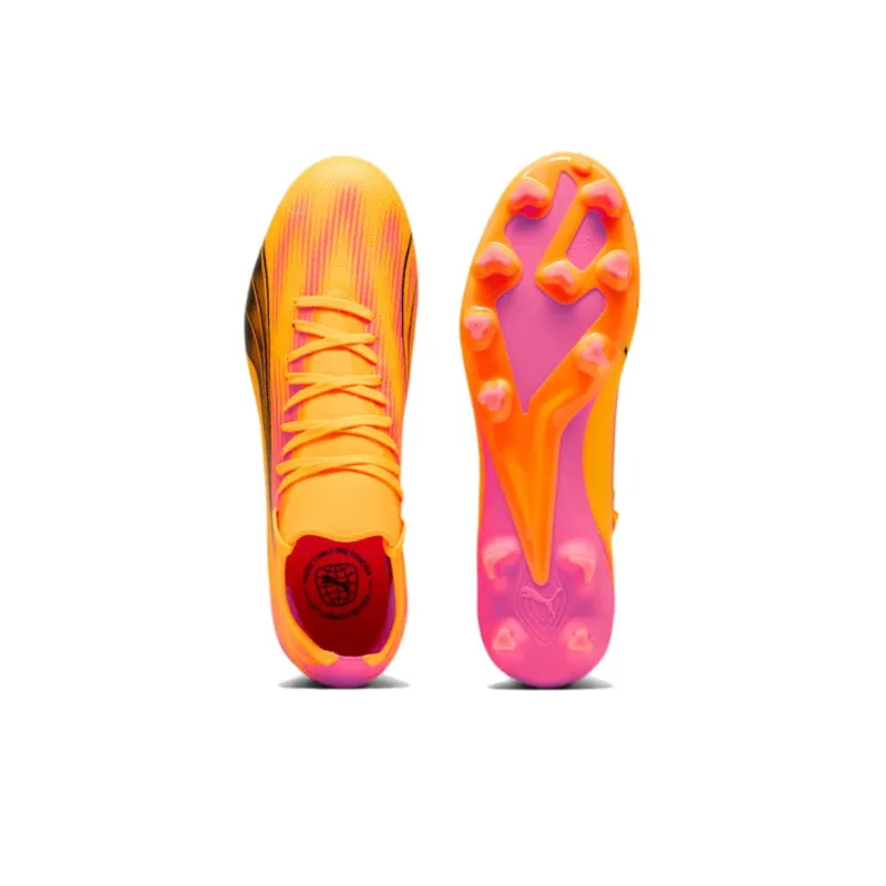 PUMA Ultra Match AG Short Rubber Studs FG Long Rubber Studs Anti Slip Wear Resistant Soccer Shoes Unisex Orange-4