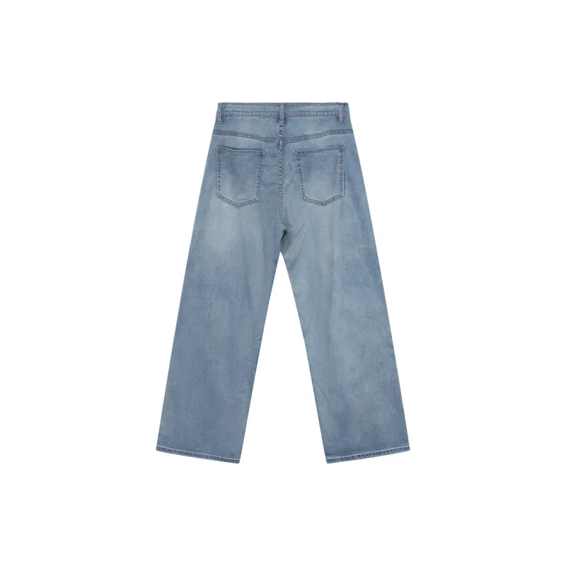 Voguo Relay Jeans Loose Fit, Straight Fit Unisex Blue-1