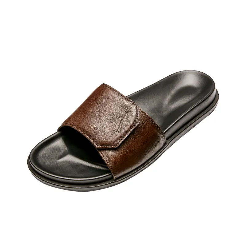Brounvanm Slide Slippers Men's Coffee-1