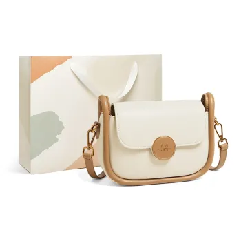 15 MINS Synthetic Leather Crossbody Bag Regular Women's Ecru & Brown/Midnight Black/Caramel Brown