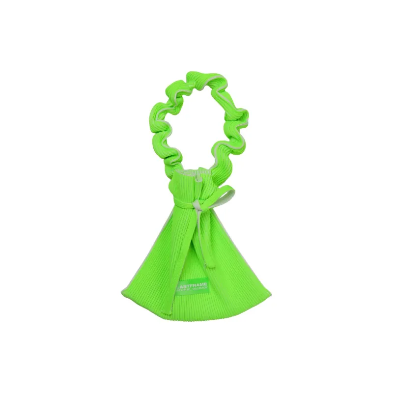 LASTFRAME Recycled Polyester Handbag Unisex Lime Green Ecru-0