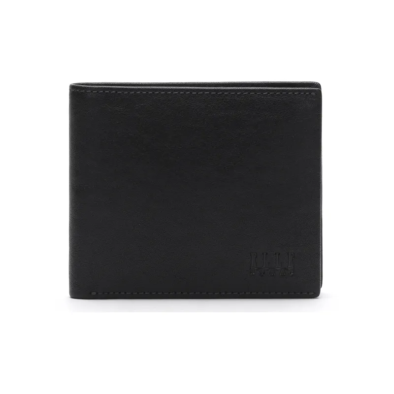 ELLE HOMME Top Grain Cow Leather Money Clip Ticket Clip Small Size Men's Black Coffee-0