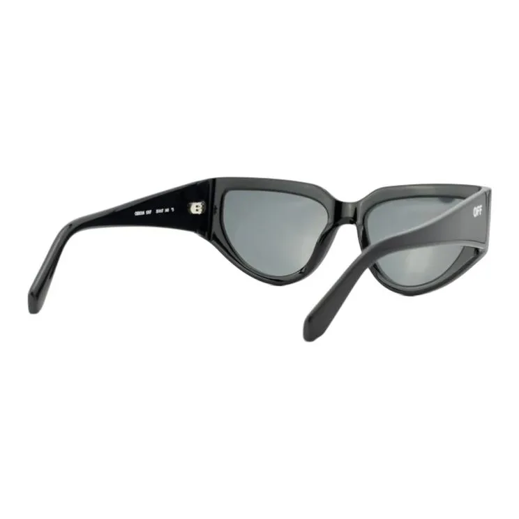 OFF WHITE Acetate Irregular Shape Sunglasses Unisex Black-3