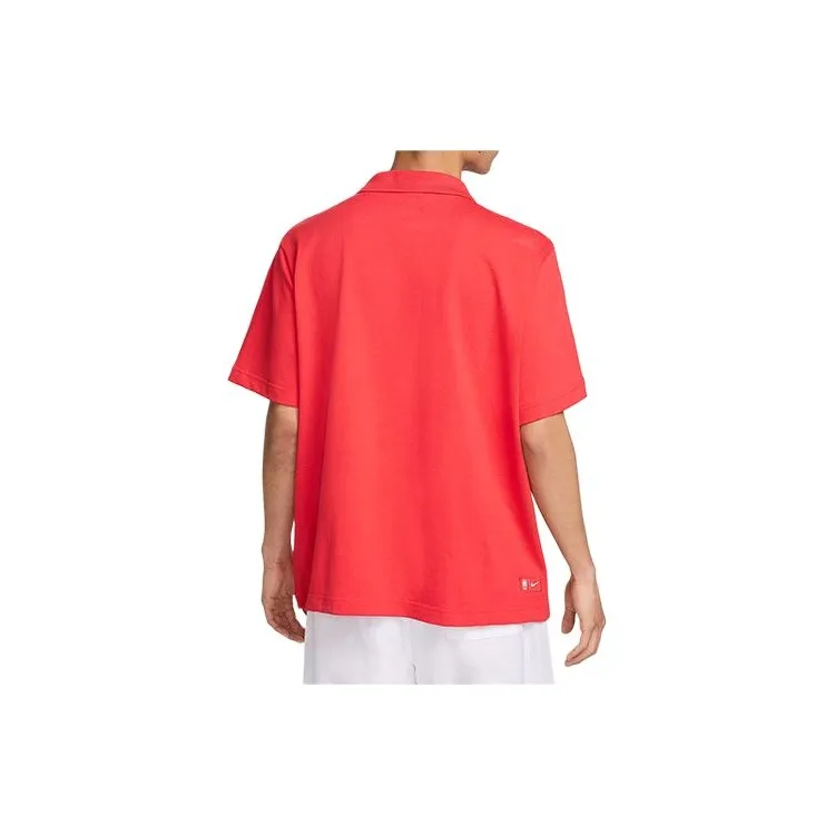 Nike Polo Shirt Men's Global Red White Color-1