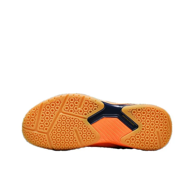 Warrior Cushioning Anti Slip And Wear Resistant Badminton Shoes Unisex Orange-1