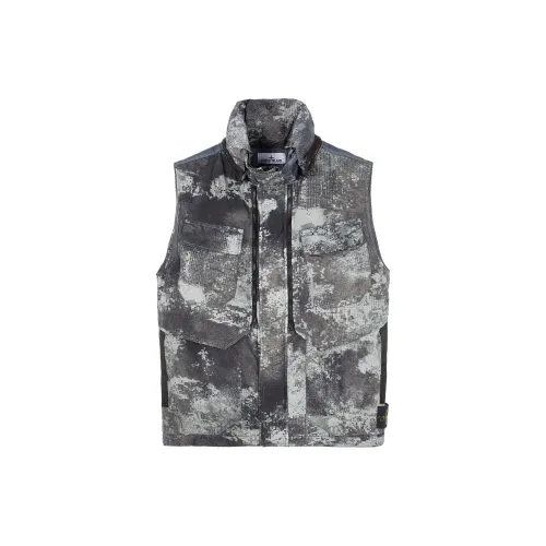 STONE ISLAND Camouflage Collection Vests Unisex Gray