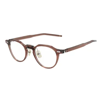Four Nines Plate Frame Irregular Shape Eyeglass Frames Unisex Brown