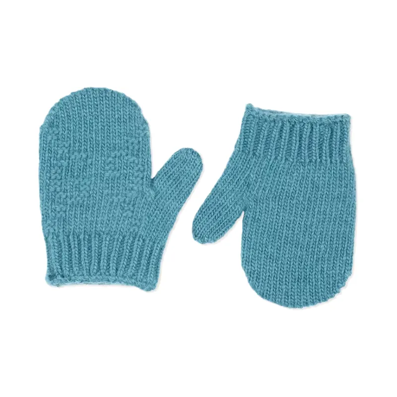 GUCCI Wool Knit Gloves Kids' Blue-1